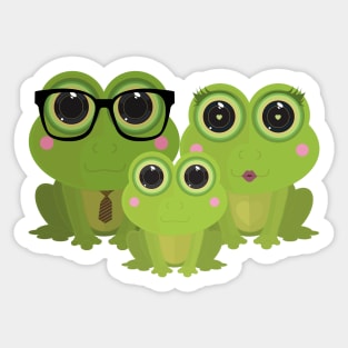 Frog Family Sticker